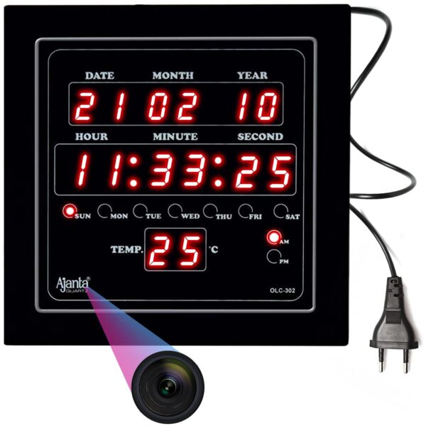 WiFi HD Spy Camera Digital Wall Clock